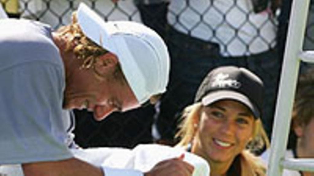 Lleyton Hewitt ja Bec Cartwright, kuva: Nick Laham/Getty Images