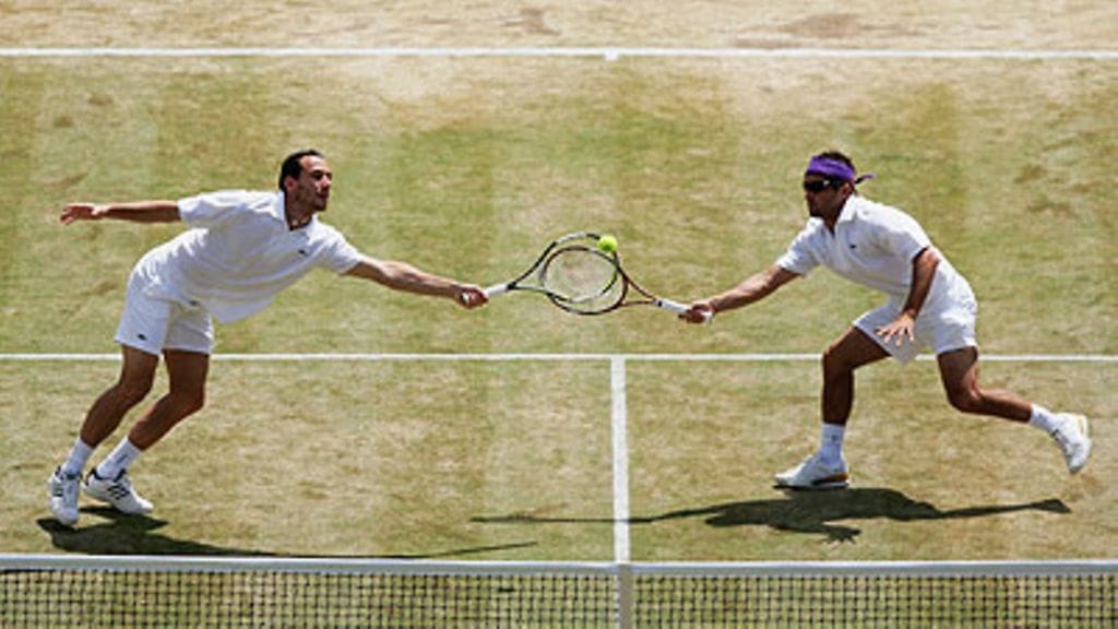 Michael Llodra (vas.) ja Arnaud Clement, Photo: Julian Finney/Getty Images Sport