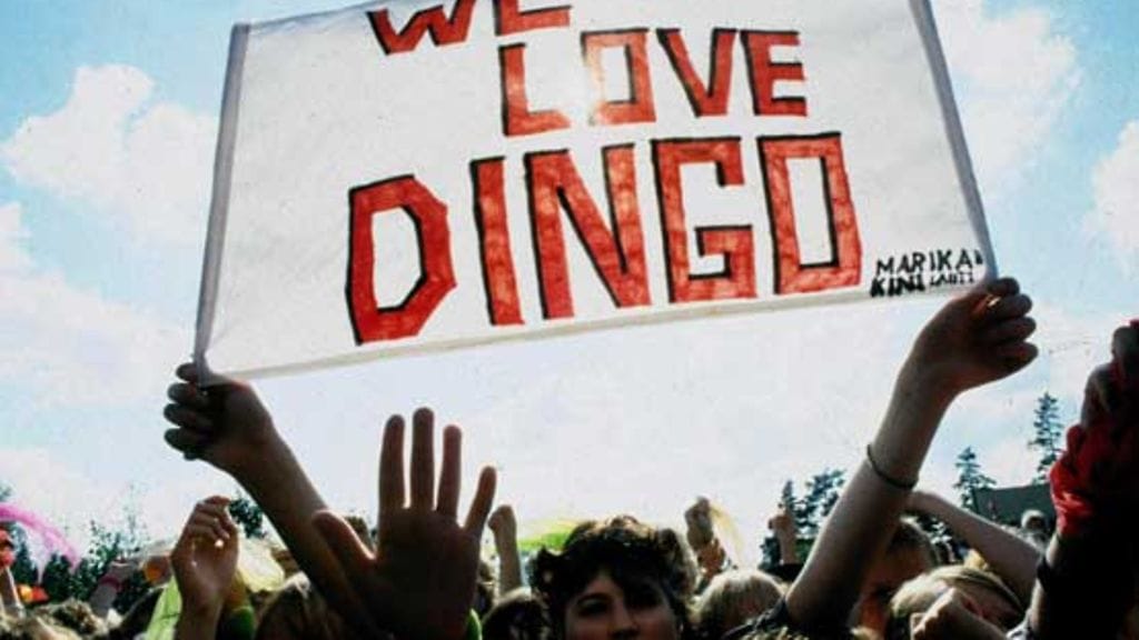 Faneja Dingon keikalla Korpilammella 1985.