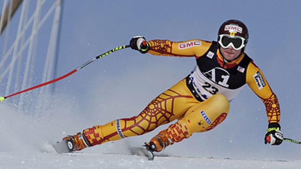 Jan Hudec Lake Louisen harjoituksissa, kuva: EPA/NICK DIDLICK