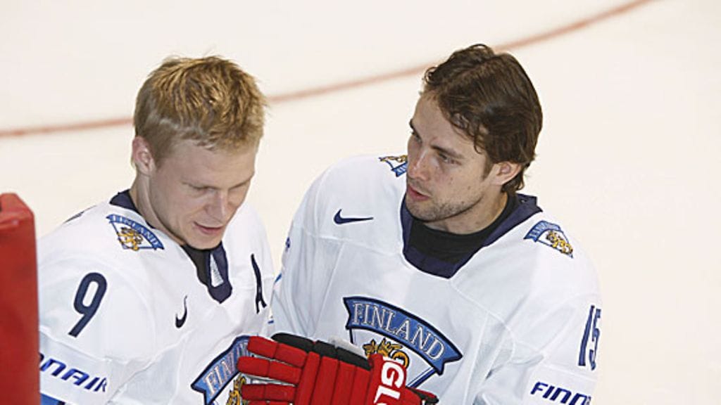 Mikko Koivu ja Tuomo Ruutu, kuva: Martti Kainulainen / Lehtikuva