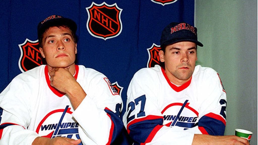 Teemu Selänne ja Teppo Numminen, kuva: Marja Airio/Lehtikuva