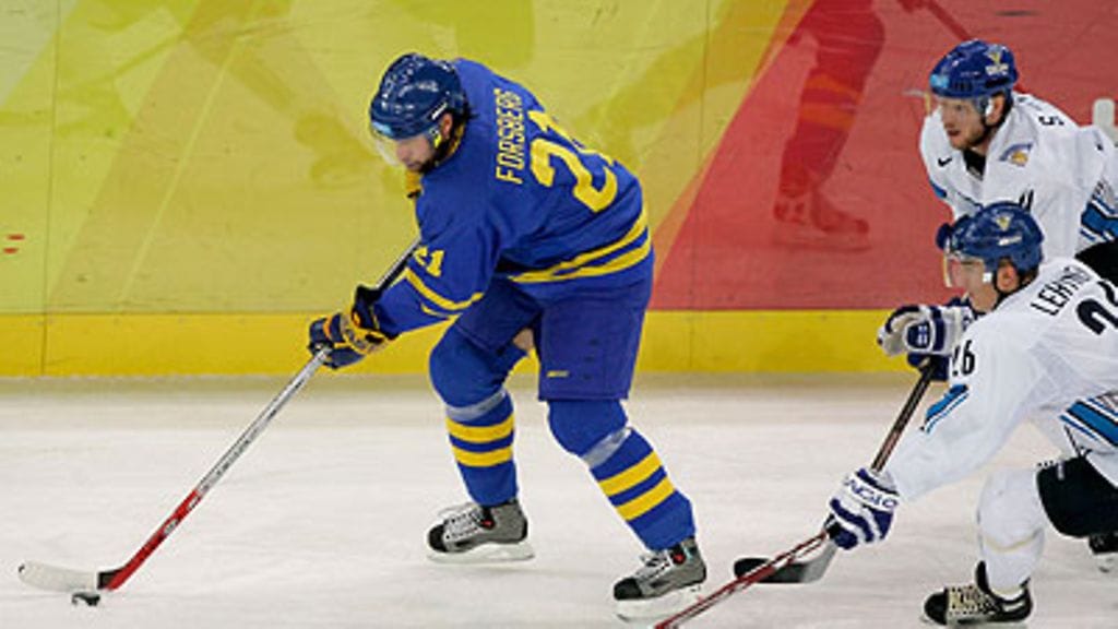 Peter Forsberg, Saku Koivu ja Jere Lehtinen, kuva: Brian Bahr/Getty Images