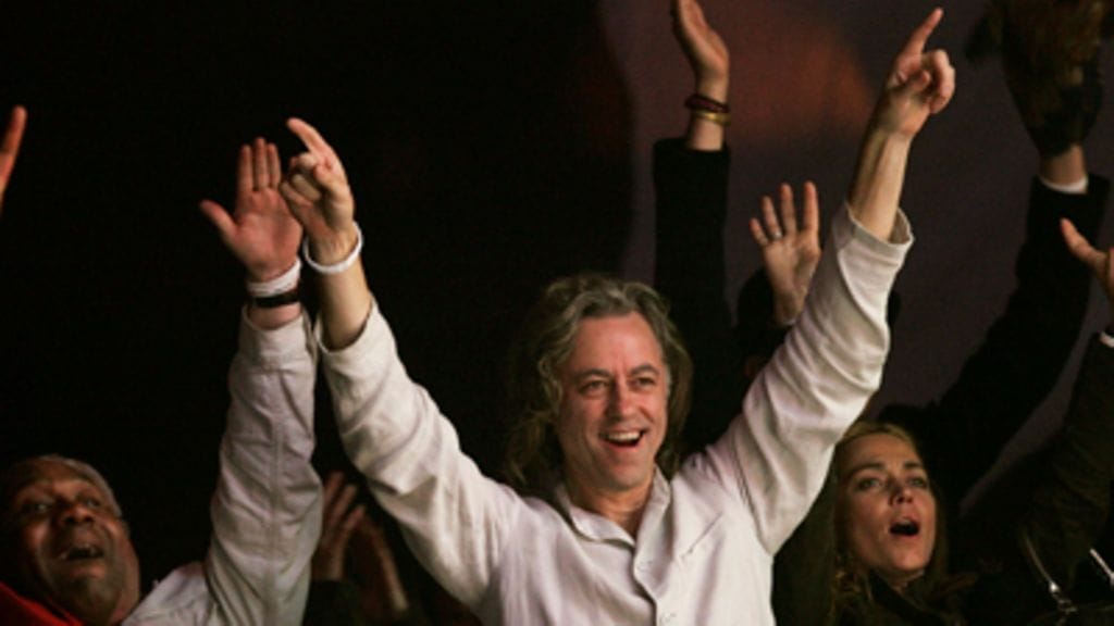 Bob Geldof Live 8 -konsertissa. (Kuva: MJ Kim/Getty Images)