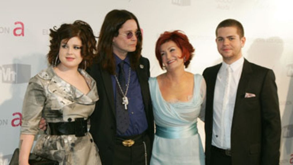 Kelly, Ozzy, Sharon ja Jack Osbourne Elton John AIDS Foundation Academy Awards -juhlassa helmikuussa 2007. (Kuva: Ethan Miller/Getty Images)