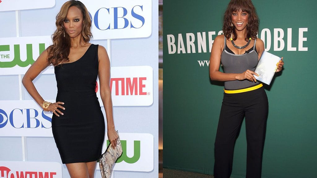 Tyra Banks vuosina 2012 ja 2009.