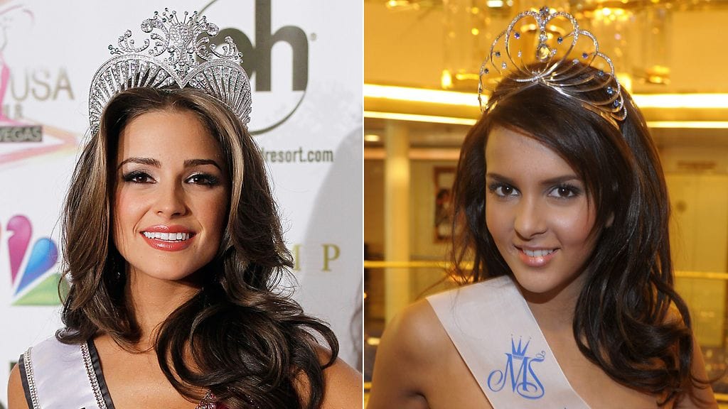 Miss USA Olivia Culpo ja Miss Suomi Sara Chafak.