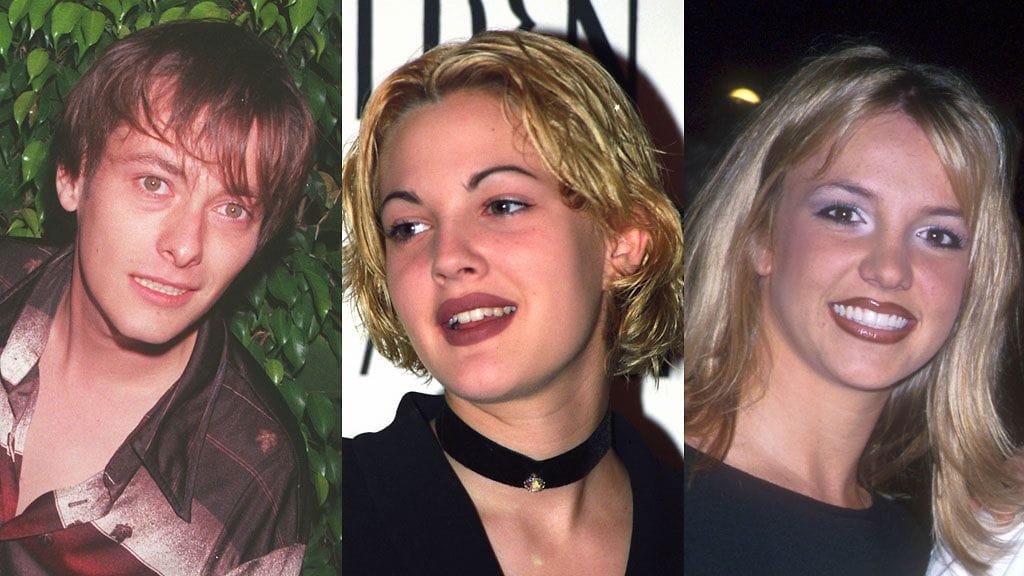 Edward Furlong, Drew Barrymore ja Britney Spears.