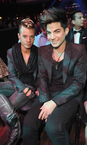 Sauli Koskinen ja Adam Lambert NewNowNext-gaalassa.