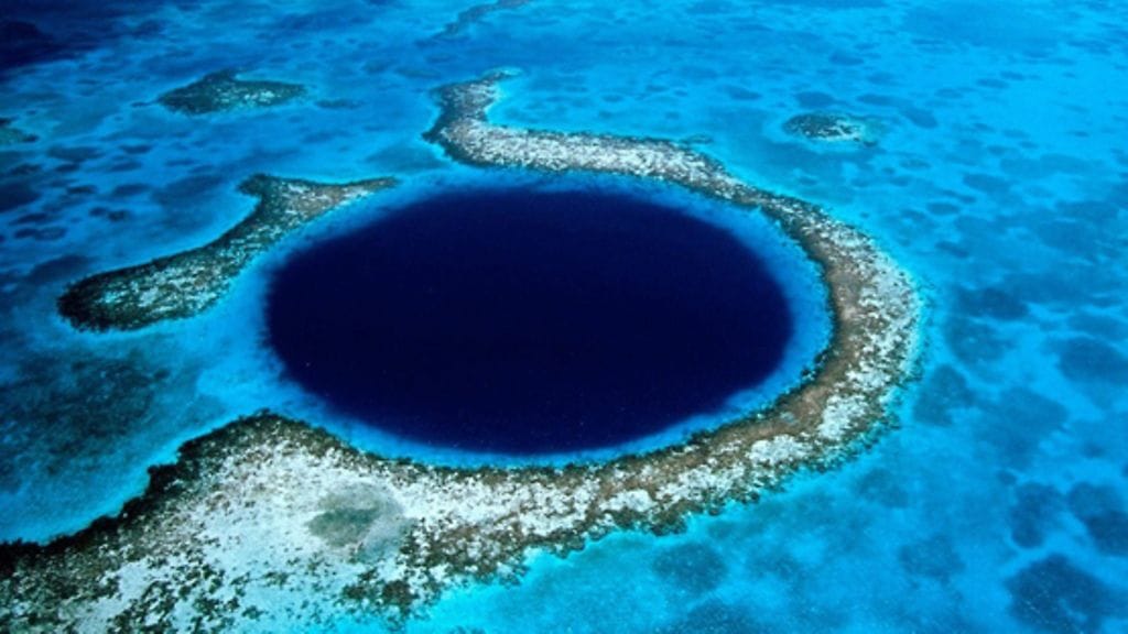 Belizen Sininen aukko veti puoleensa itse Jacques Costeautakin. Kuva MFS, flickr.