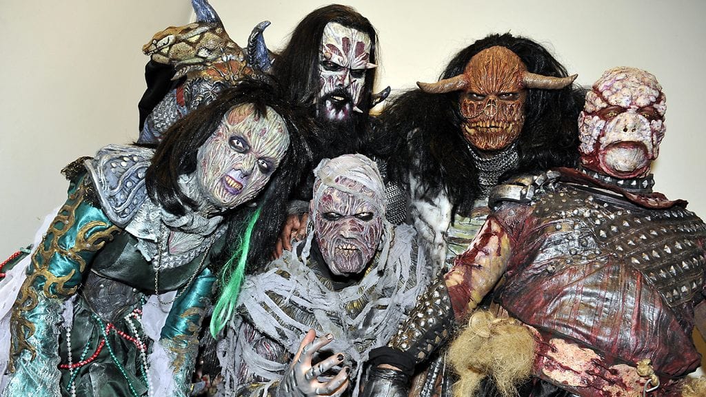 Lordi vuonna 2010. Otus oikeassa reunassa.