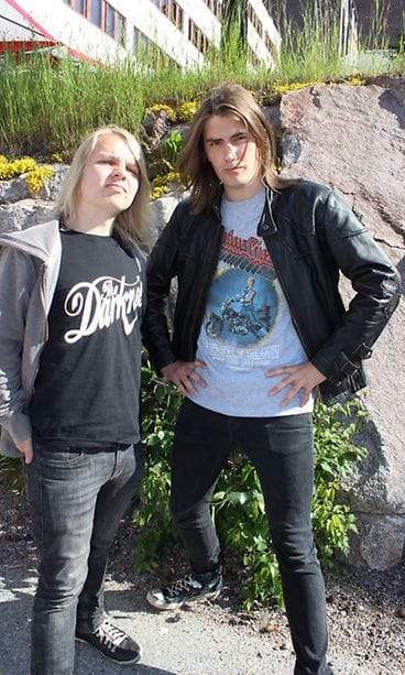 Kesällä 2012 Sturm und Drangin Andre Linman ja Jesper Welroos ovat nuoria rokkikukkoja.