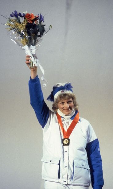Marja-Liisa Kirvesniemi uransa huipulla Sarajevon olympialaisissa vuonna 1984.