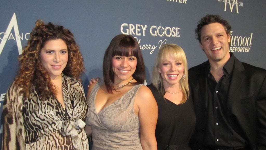 Ruth Molinari, LA:n pormestarin tytär Marisela Villar, meikkitaiteilija Kristina Duff ja näyttelijä Anthony Molinari, joka muistetaan viimevuotisesta the Fighter-elokuvasta.