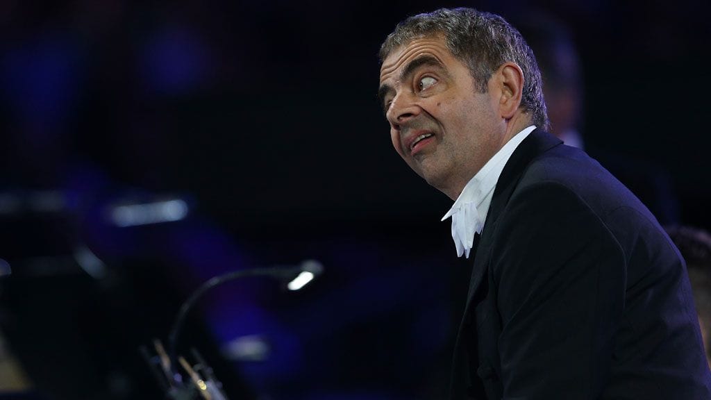 Mr. Bean olympialaisten avajaisissa.