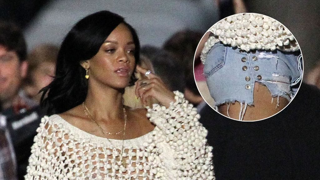 Rihanna on bongattu useasti minishortseissa.