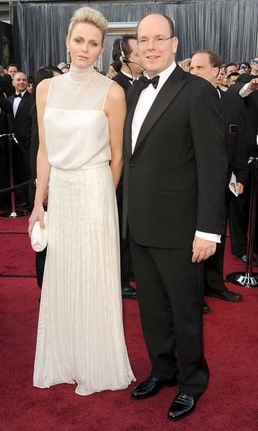 Albert ja Charlene Oscar-gaalassa.