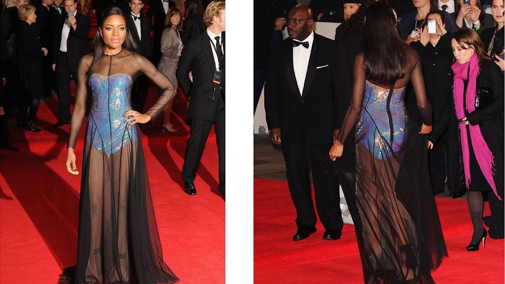 Bond-tyttö Naomie Harris ensi-illassa.
