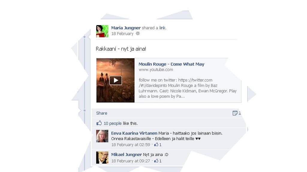 Kuvakaappaus Mikael Jungnerin Facebook-sivustolta.