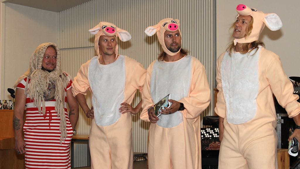 Duudsonit Jarppi, Jarno, HP ja Jukka kirjajulkkareissa.