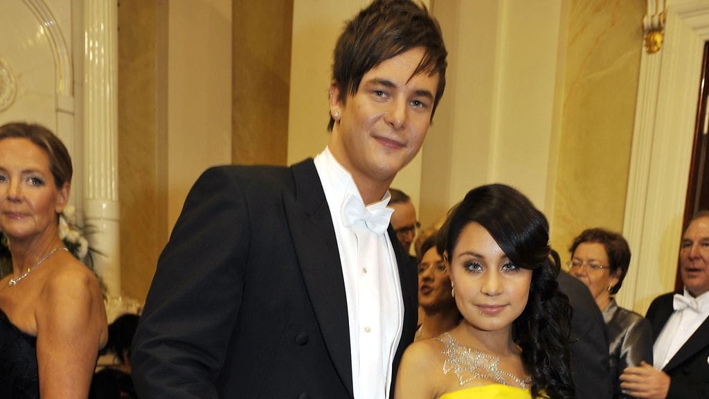 Panu Larnos ja Anna Abreu Linnan juhlissa vuonna 2008.