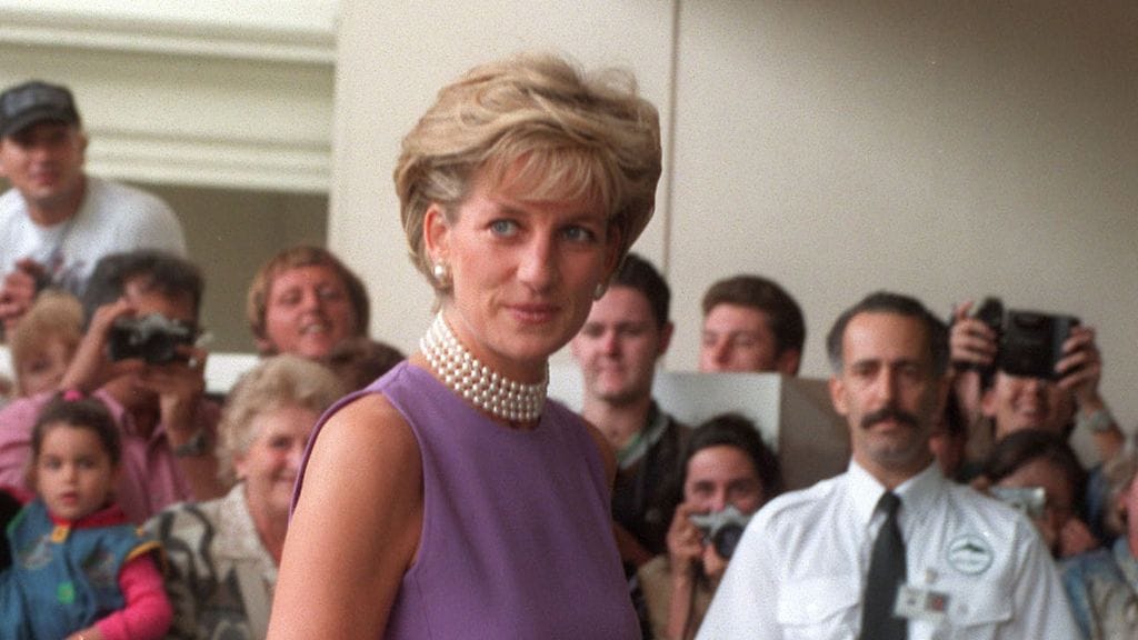 Prinsessa Diana vuonna 1996.