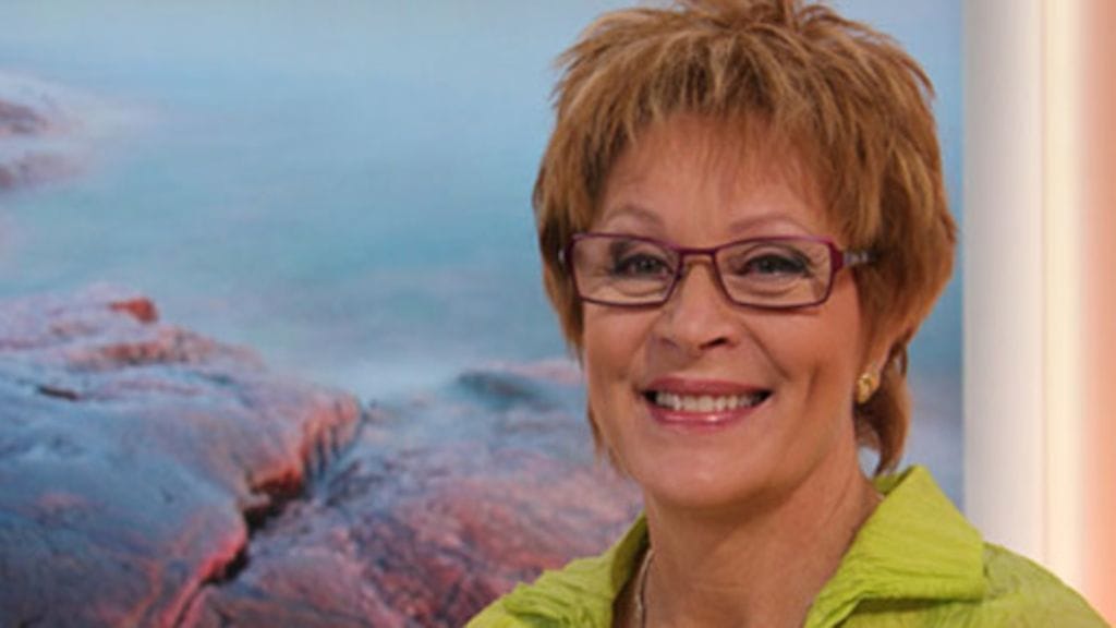 Studio55.fi-tv-ohjelman juontaja Pirjo Haapoja.