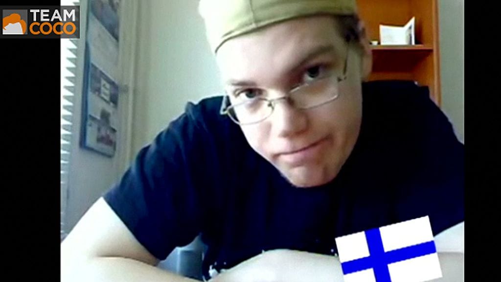 Kuvakaappaus Conan O'Brienin show'sta