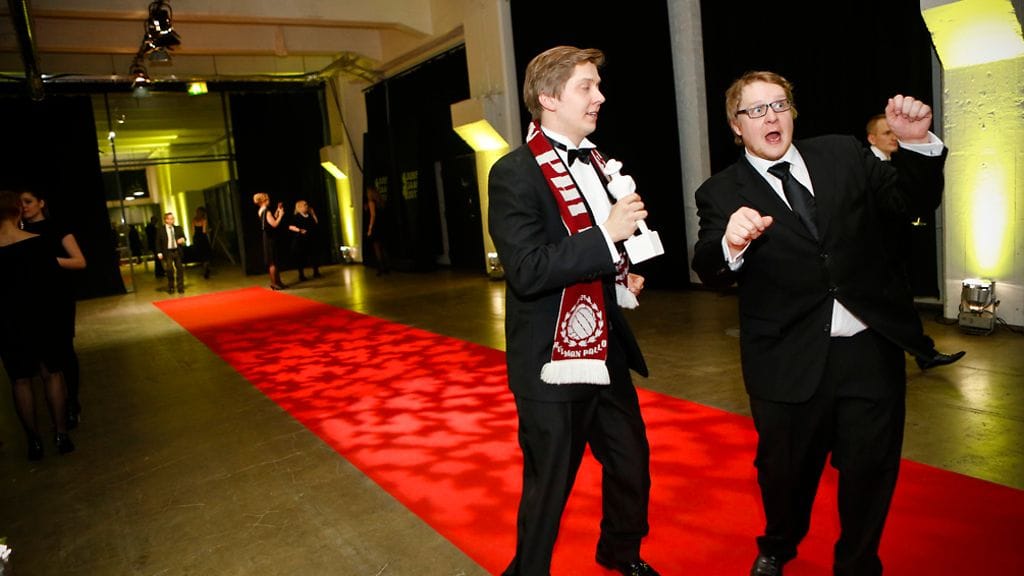 Eero Ritala ja Santtu Karvonen saapuivat Jussi-jatkoille.