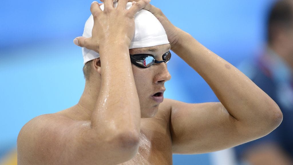 Matti Mattsson valmistautuu olympiauintiinsa Lontoossa 2012.