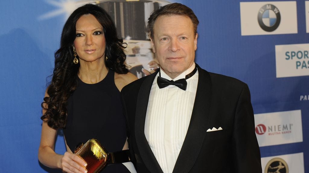 Ilkka Kanerva ja Elina Kiikko Urheilugaalassa 2013.