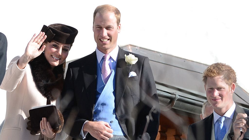 Catherine, William ja Harry edustivat ystävänsä häissä
