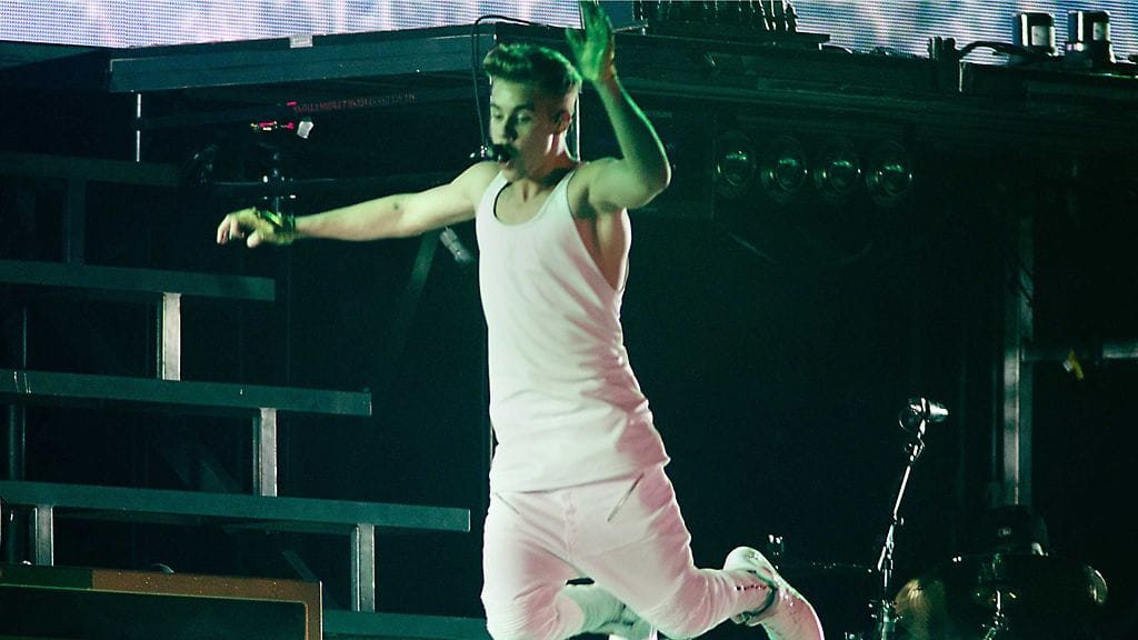 Justin Bieber Hollannin konsertissaan.