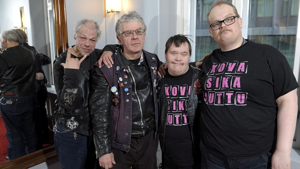 Pertti Kurikan nimipäivät ovat Kari Aalto (vas.), Pertti Kurikka, Toni Välitalo ja Sami Helle.