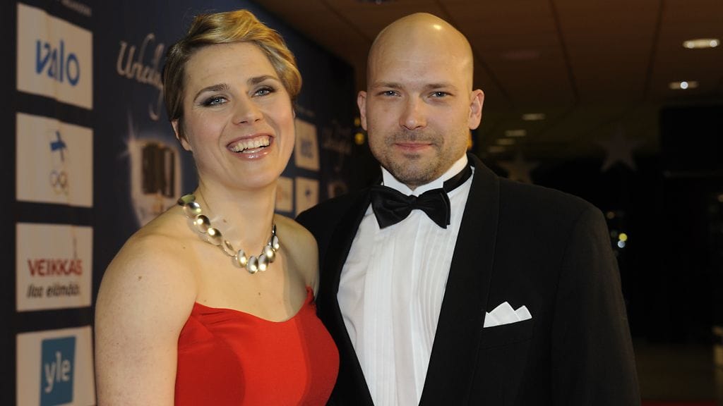 Tuuli Petäjä-Sirén ja Ville Sirén saapuivat Urheilugaalaan 2013.