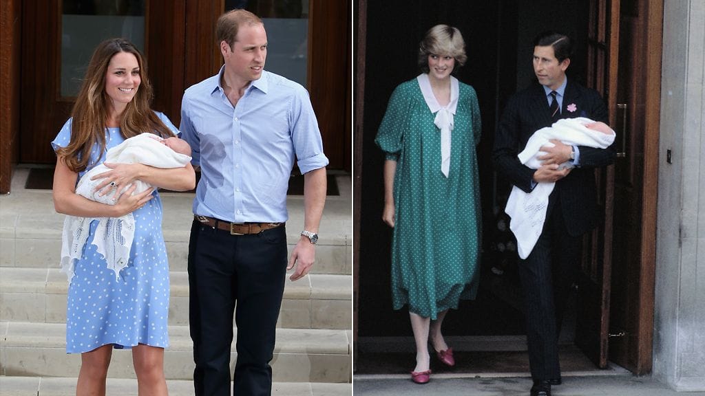 Catherine pukeutui pilkulliseen mekkoon Dianan tyyliin.