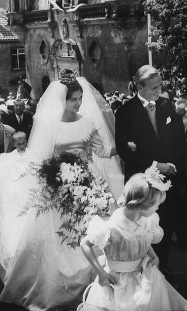 Prinsessa Birgitan ja prinssi Johann Georgin hääkuva vuodelta 1961.
