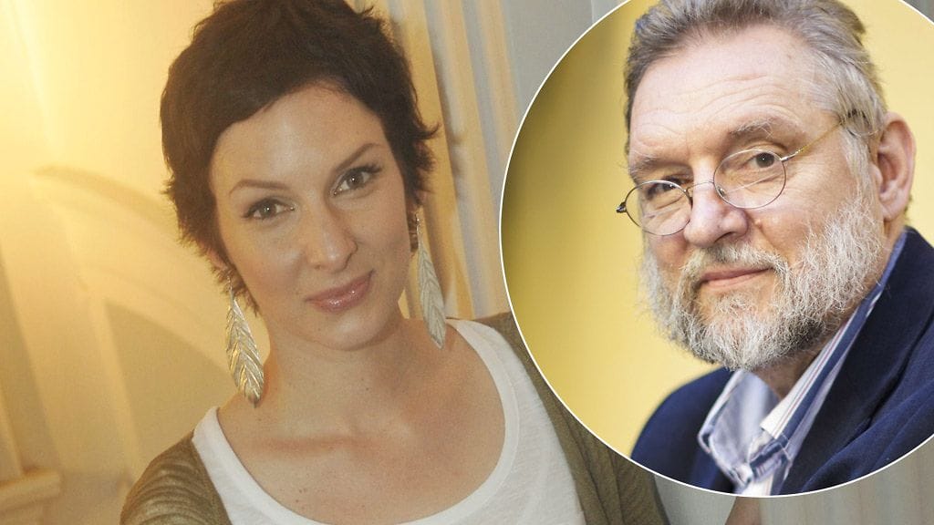 Anu Harkki suree isäänsä Matti Yrjänä Joensuuta.