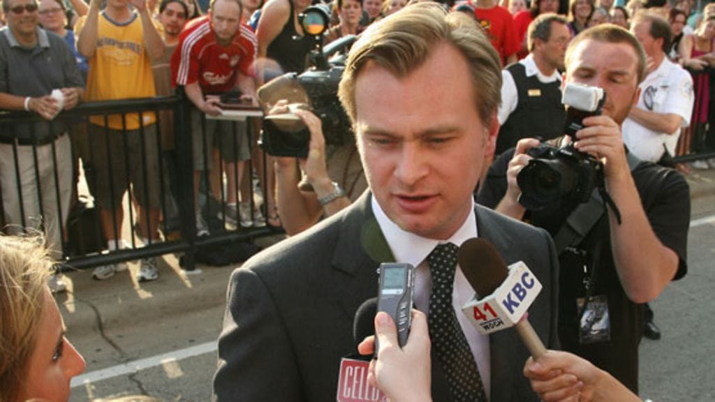 Batman Yön Ritari -elokuvan ohjaaja Christopher Nolan vuonna 2008. (kuva Tasos Katopodis/Getty Images)