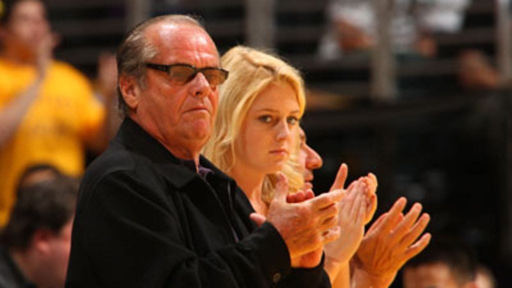 Jack Nicholson taputti NBA-korisfinaalissa (kuva: Jesse D. Garrabrant/ Getty Images)