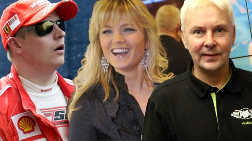Kimi Räikkönen, Viivi Avellan ja Matti Nykänen (kuva: Lehtikuva)