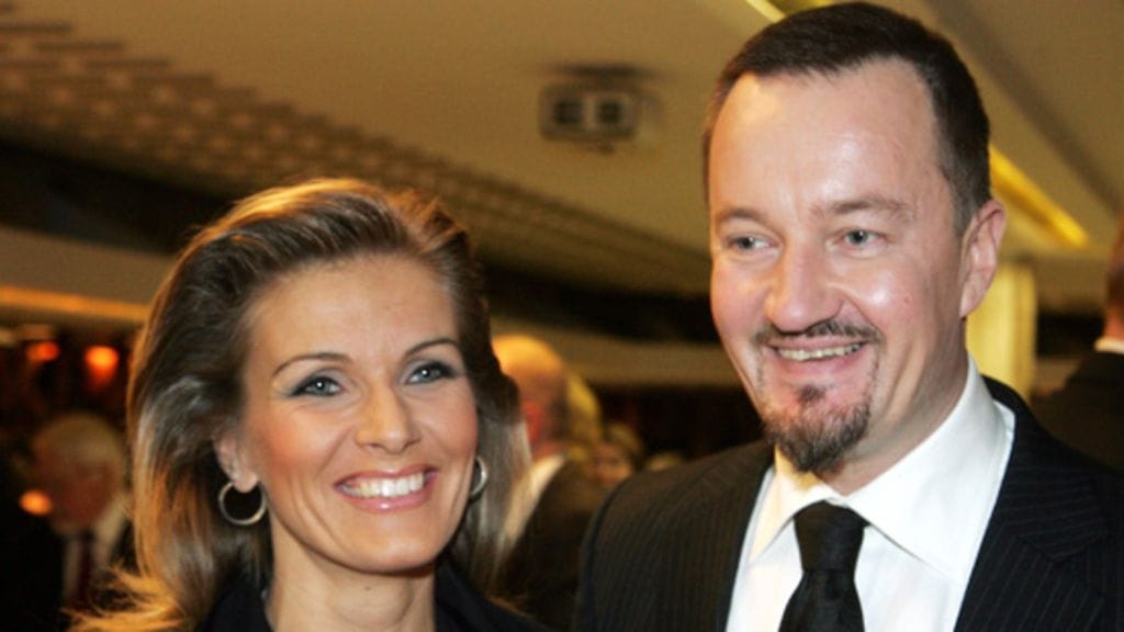 Tanja Saarela (nyk. Karpela) ja Olli Saarela vuonna 2007. (kuva: Markku Ulander/Lehtikuva)