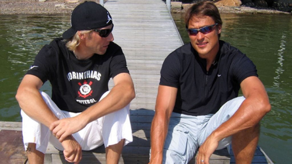 Harri Syrjänen ja Teemu Selänne (kuva: MTV3)