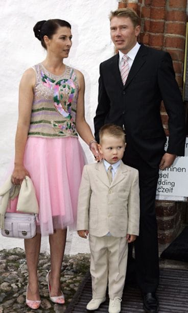 Erja, Mika ja Hugo Häkkinen (Lehtikuva)