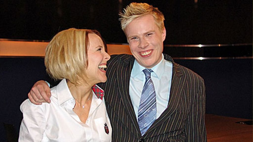 Diili-finalistit Antti ja Heidi vastasivat moneen mielenkiintoiseen kysymykseen ollessaan verkkovieraana. (Kuva: MTV3)