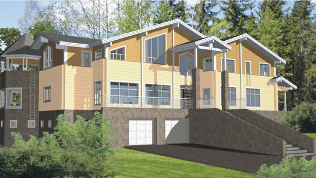 Sami Kapasen hirsilinnassa on noin 600 neliötä. (Kuva: Honkarakenne Oyj)