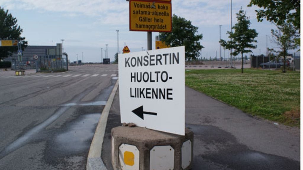 Madonnan konserttialue Helsingin Jätkäsaaressa. (Kuva: MTV Oy)