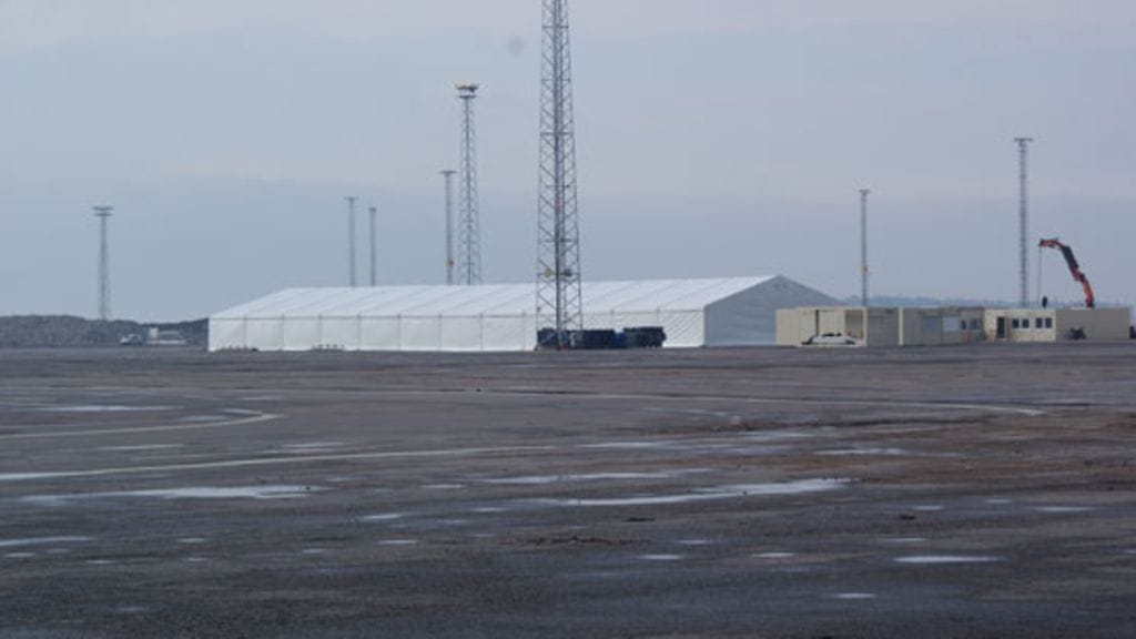 Madonnan konserttialue Helsingin Jätkäsaaressa. (Kuva: MTV Oy)