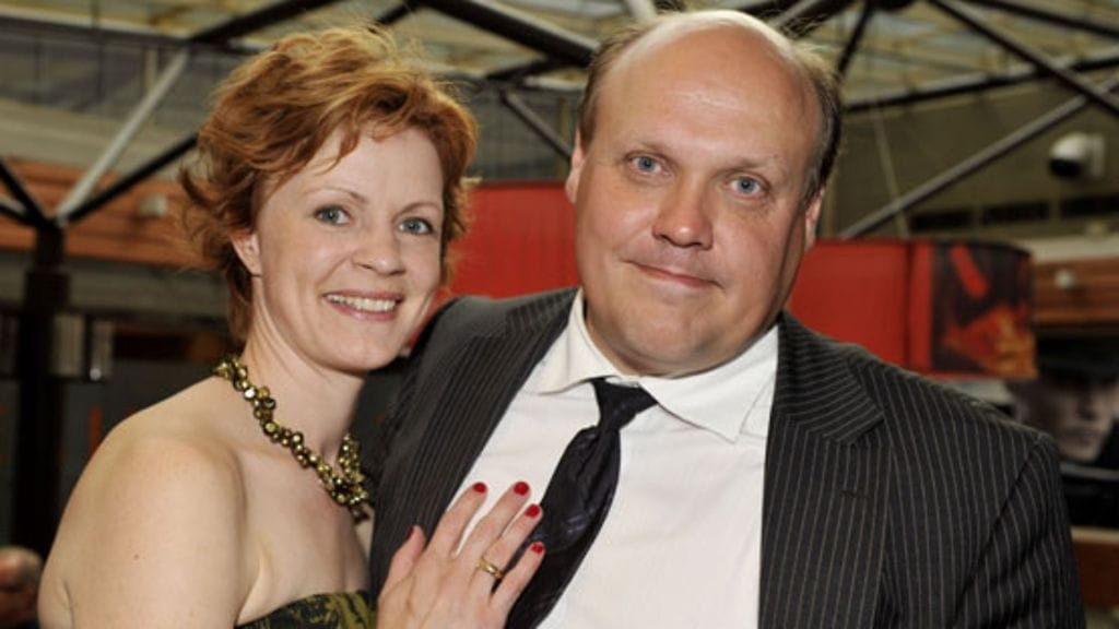 Näyttelijäpariskunta Minna Haapkylä ja Hannu-Pekka Björkman. (Kuva: Roni Rekomaa/Lehtikuva)