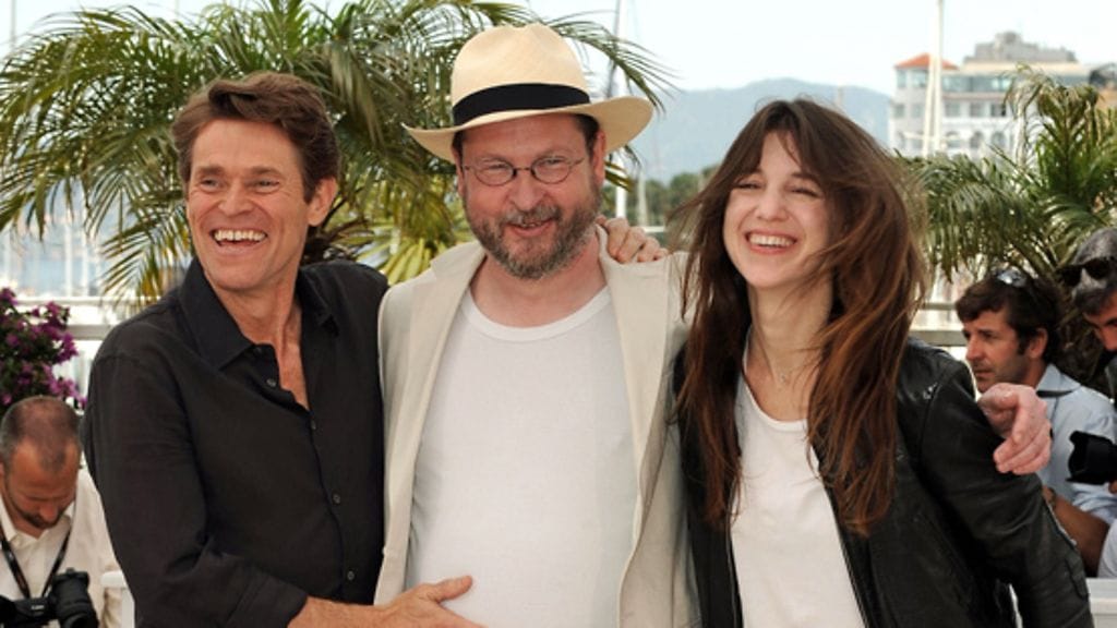Willem Dafoe, Lars von Trier ja Charlotte Gainsbourg Cannesissa (Wireimage)